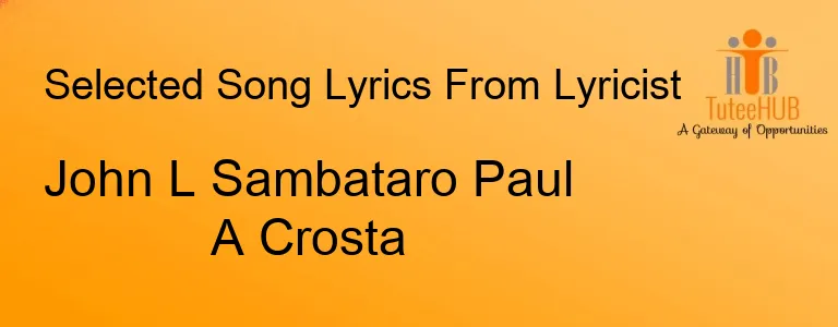 John L Sambataro Paul A Crosta