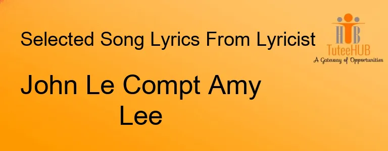 John Le Compt Amy Lee