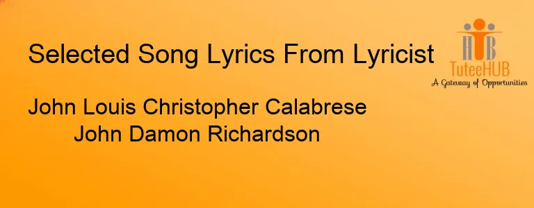 John Louis Christopher Calabrese John Damon Richardson