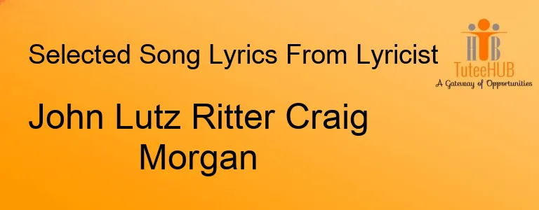John Lutz Ritter Craig Morgan