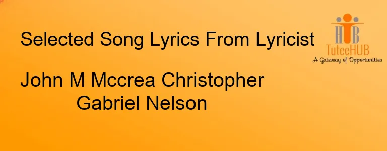 John M Mccrea Christopher Gabriel Nelson