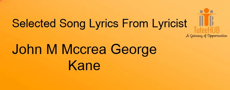 John M Mccrea George Kane