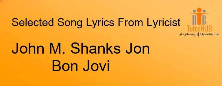 John M. Shanks Jon Bon Jovi