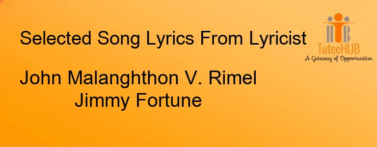 John Malanghthon V. Rimel Jimmy Fortune