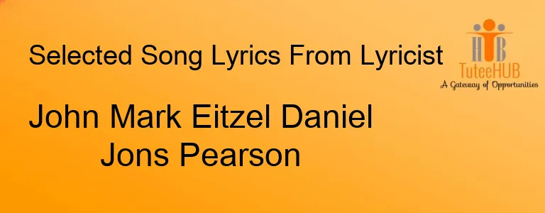 John Mark Eitzel Daniel Jons Pearson