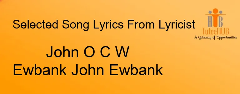 John O C W Ewbank John Ewbank
