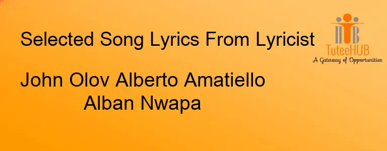 John Olov Alberto Amatiello Alban Nwapa