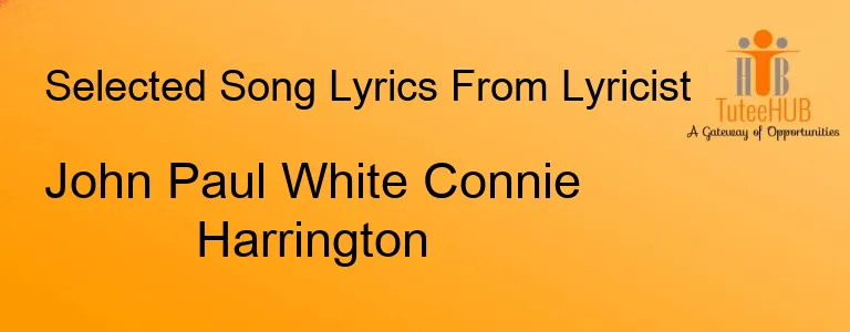 John Paul White Connie Harrington