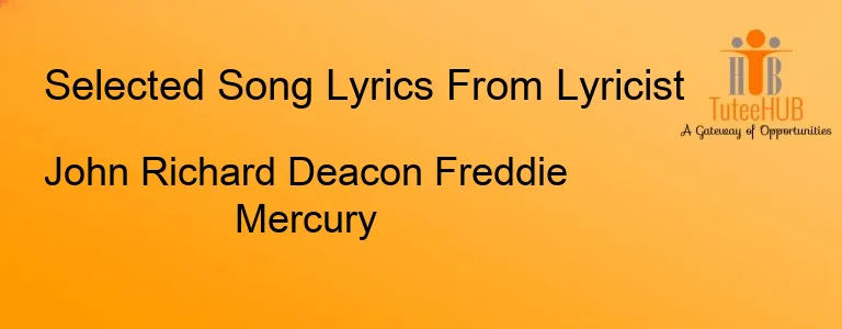 John Richard Deacon Freddie Mercury