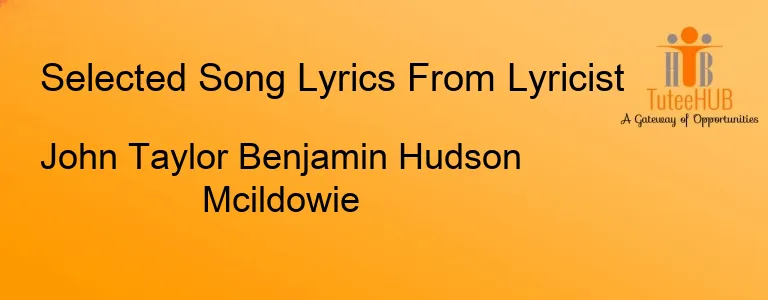 John Taylor Benjamin Hudson Mcildowie