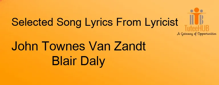 John Townes Van Zandt Blair Daly