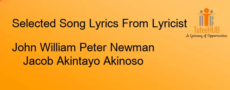 John William Peter Newman Jacob Akintayo Akinoso