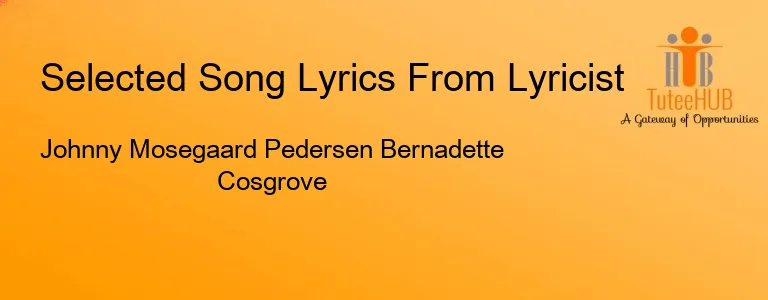 Johnny Mosegaard Pedersen Bernadette Cosgrove