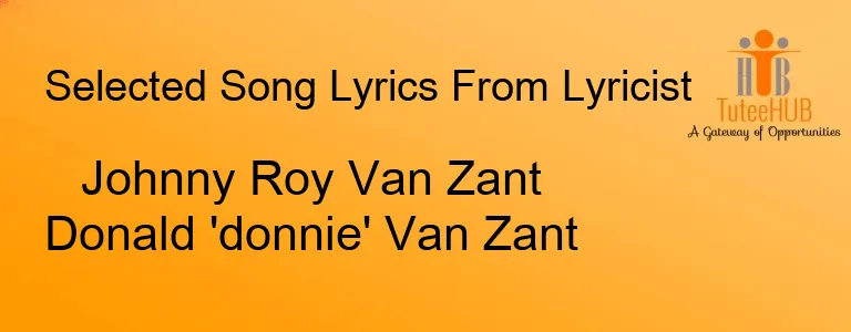 Johnny Roy Van Zant Donald 'donnie' Van Zant