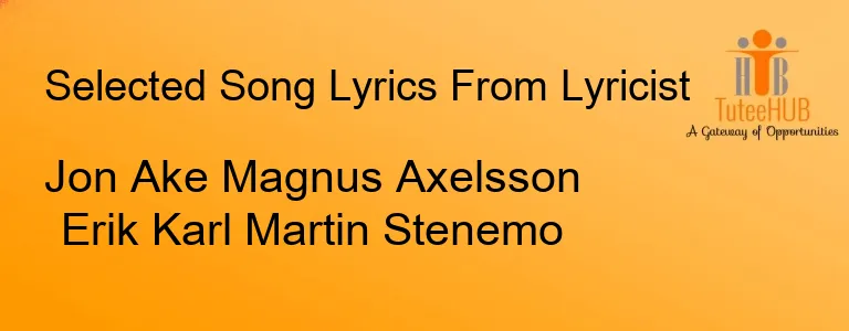 Jon Ake Magnus Axelsson Erik Karl Martin Stenemo