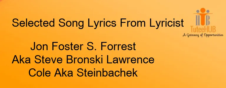 Jon Foster S. Forrest Aka Steve Bronski Lawrence Cole Aka Steinbachek