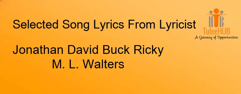 Jonathan David Buck Ricky M. L. Walters