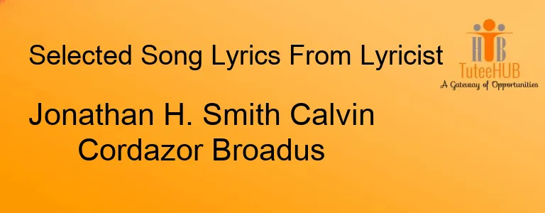 Jonathan H. Smith Calvin Cordazor Broadus