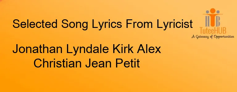 Jonathan Lyndale Kirk Alex Christian Jean Petit