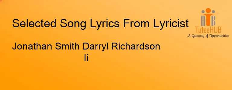 Jonathan Smith Darryl Richardson Ii