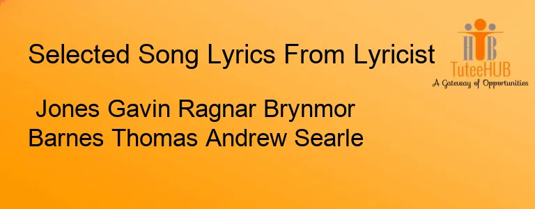 Jones Gavin Ragnar Brynmor Barnes Thomas Andrew Searle