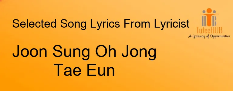 Joon Sung Oh Jong Tae Eun