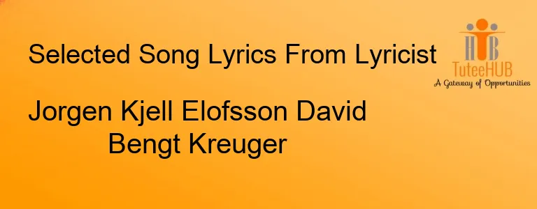 Jorgen Kjell Elofsson David Bengt Kreuger