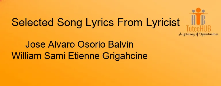 Jose Alvaro Osorio Balvin William Sami Etienne Grigahcine