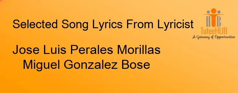 Jose Luis Perales Morillas Miguel Gonzalez Bose