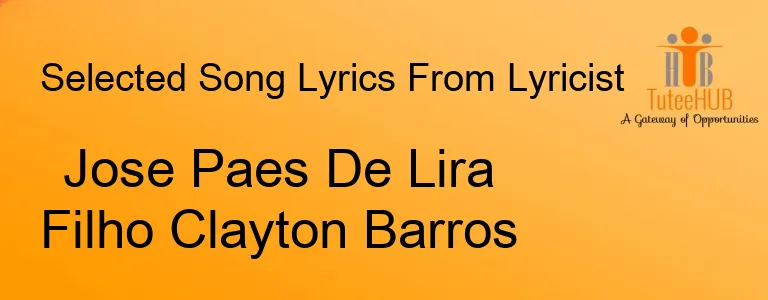 Jose Paes De Lira Filho Clayton Barros