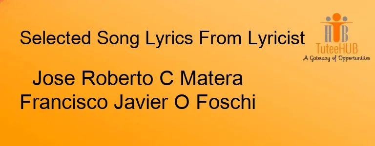 Jose Roberto C Matera Francisco Javier O Foschi