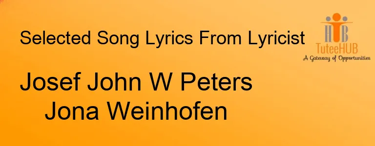 Josef John W Peters Jona Weinhofen