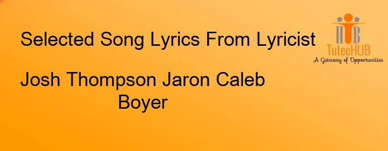 Josh Thompson Jaron Caleb Boyer
