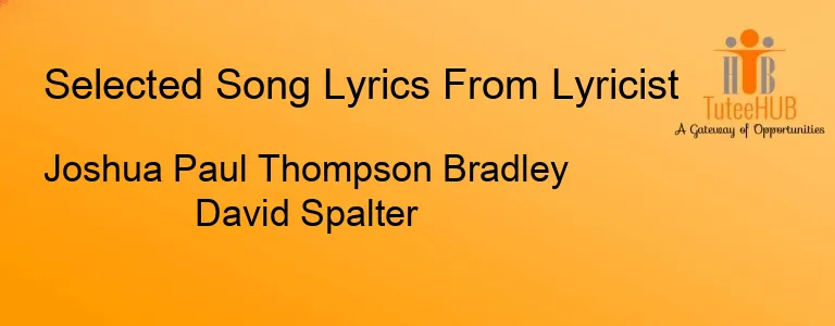 Joshua Paul Thompson Bradley David Spalter