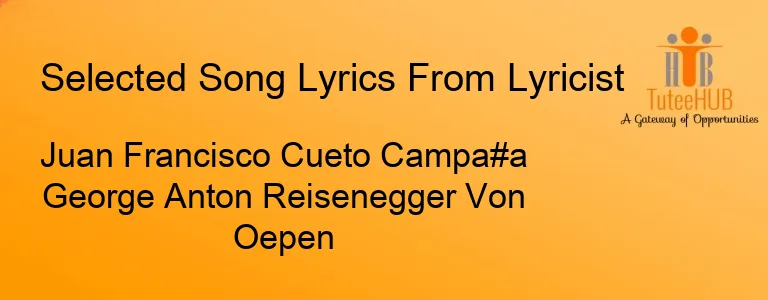 Juan Francisco Cueto Campa#a George Anton Reisenegger Von Oepen