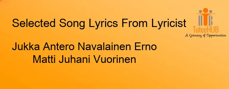 Jukka Antero Navalainen Erno Matti Juhani Vuorinen