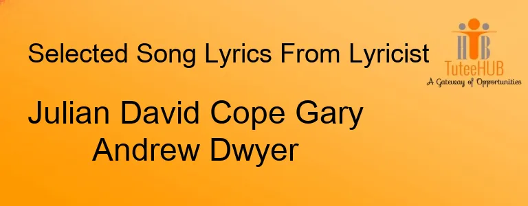 Julian David Cope Gary Andrew Dwyer