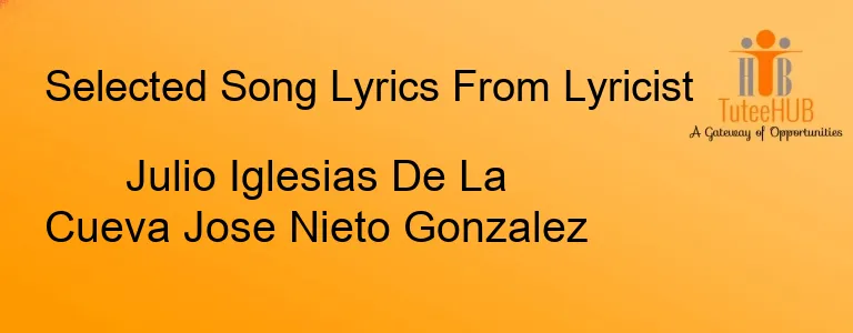 Julio Iglesias De La Cueva Jose Nieto Gonzalez