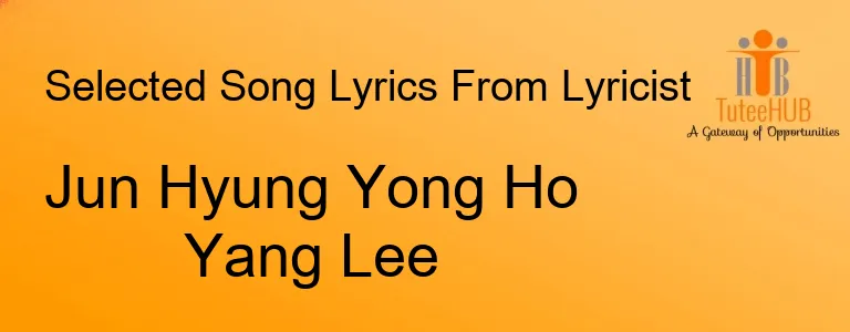 Jun Hyung Yong Ho Yang Lee