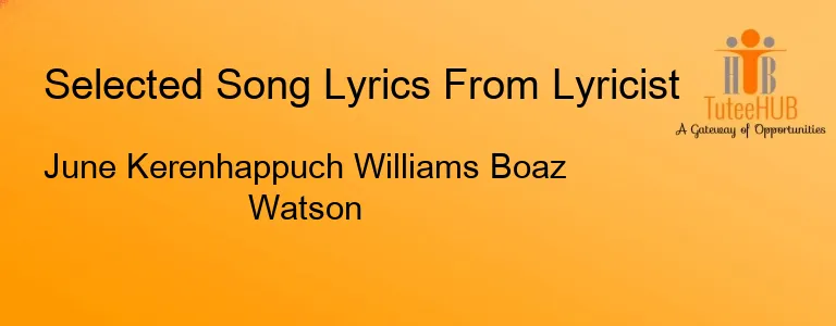 June Kerenhappuch Williams Boaz Watson