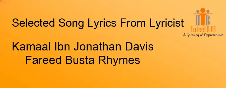 Kamaal Ibn Jonathan Davis Fareed Busta Rhymes