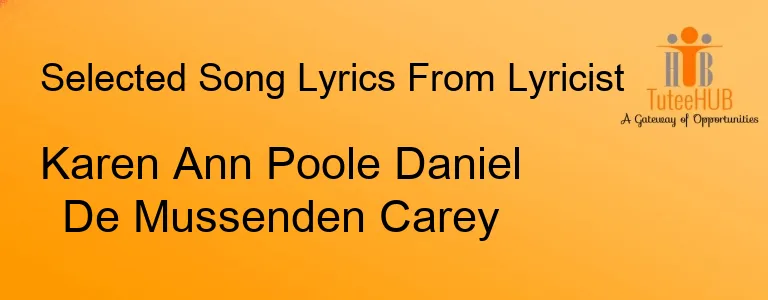 Karen Ann Poole Daniel De Mussenden Carey