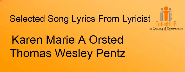 Karen Marie A Orsted Thomas Wesley Pentz