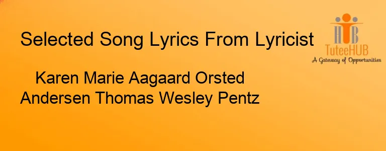 Karen Marie Aagaard Orsted Andersen Thomas Wesley Pentz