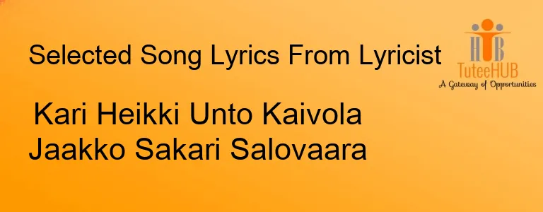 Kari Heikki Unto Kaivola Jaakko Sakari Salovaara
