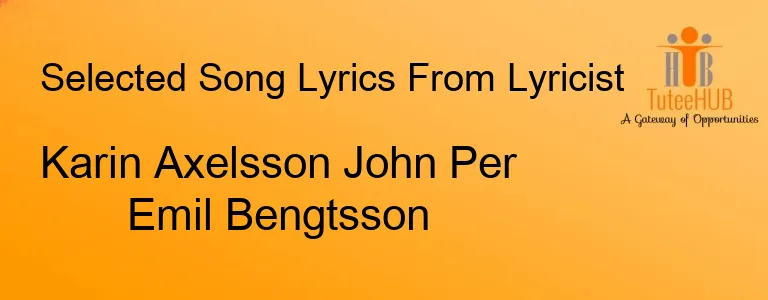 Karin Axelsson John Per Emil Bengtsson