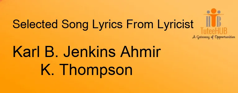 Karl B. Jenkins Ahmir K. Thompson