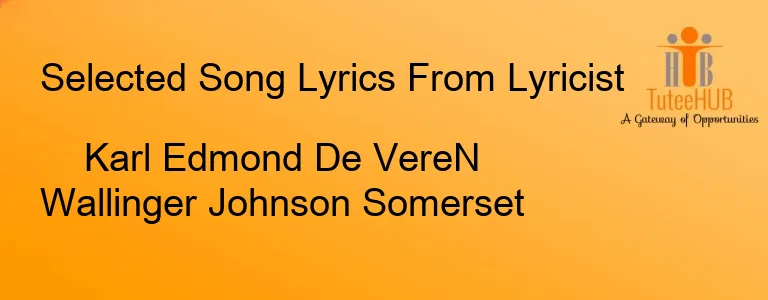 Karl Edmond De VereN Wallinger Johnson Somerset