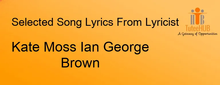 Kate Moss Ian George Brown