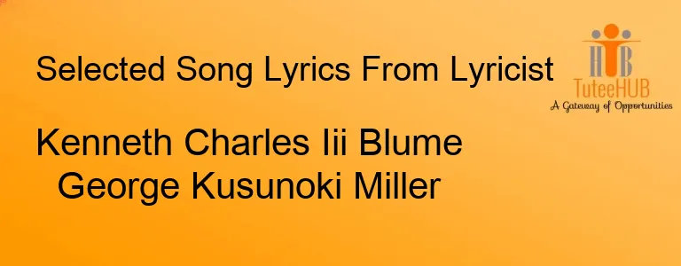 Kenneth Charles Iii Blume George Kusunoki Miller